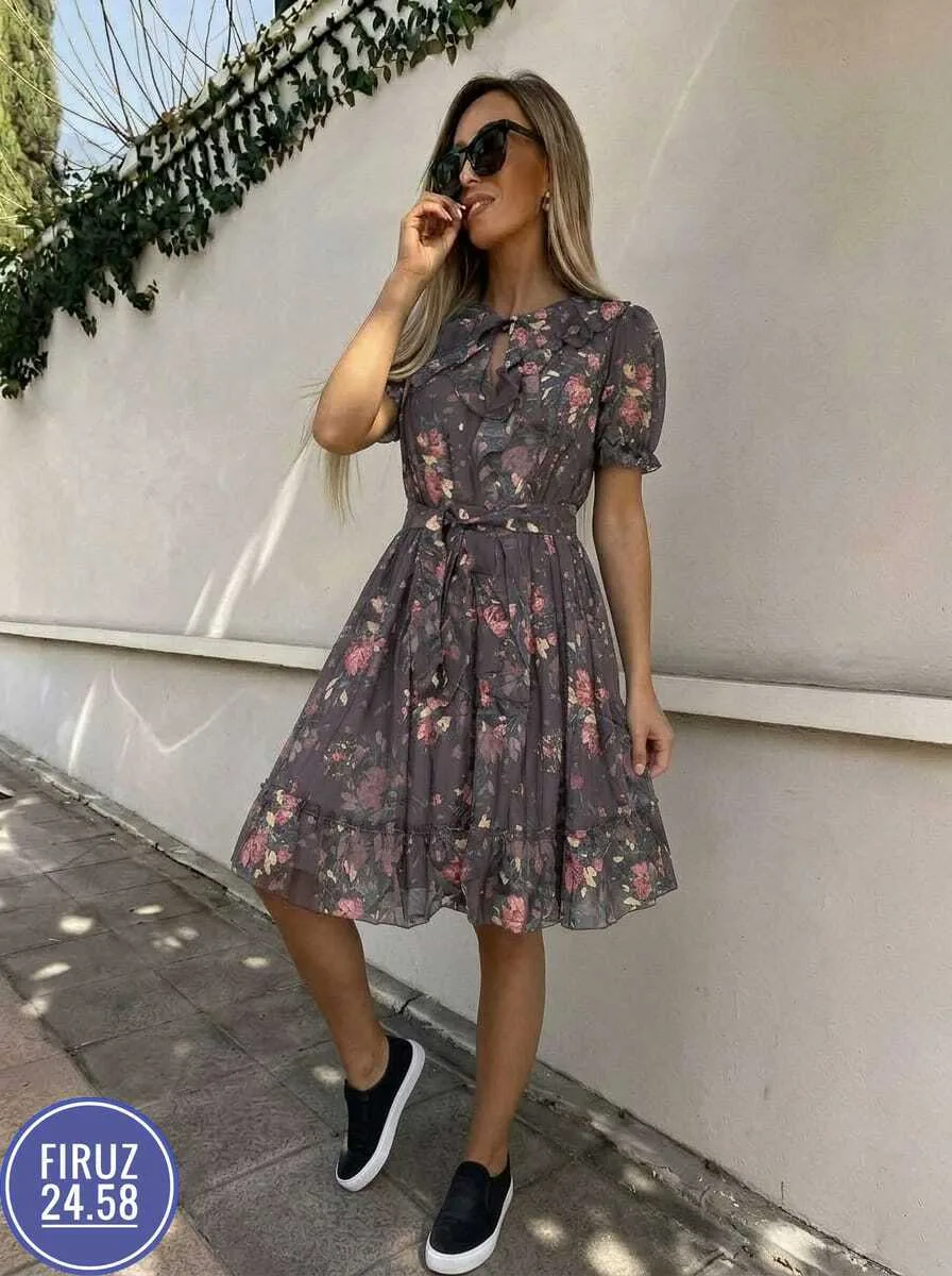 Платье шифон с подкладка — фото 2