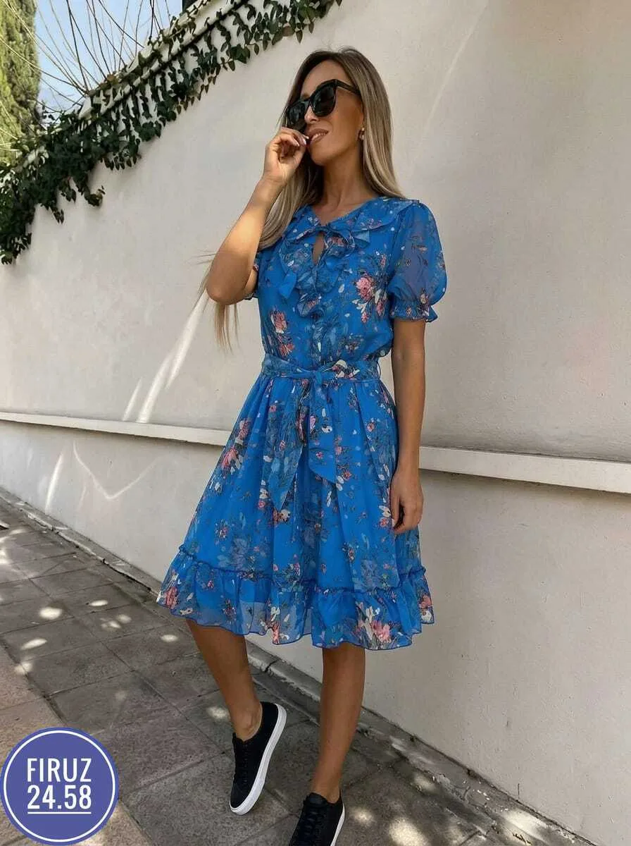 Платье шифон с подкладка — фото 4