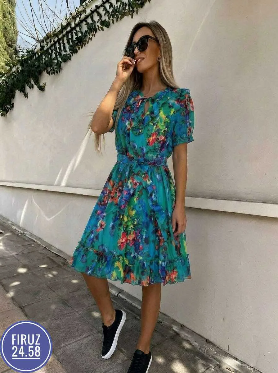 Платье шифон с подкладка — фото 6