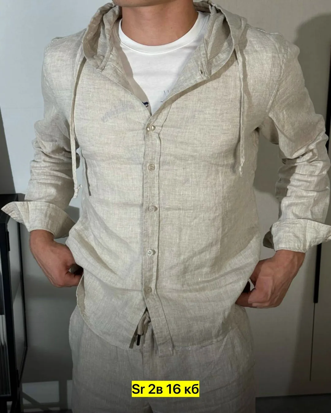 Брючный костюм из льна — фото 2