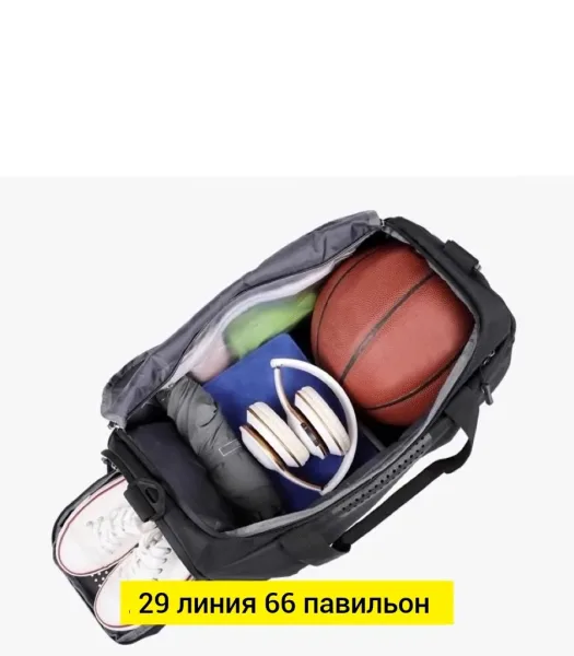 Спортивная сумка из водонепроницаемой ткани с регулируемым плечевым ремнём и высококачественной фурнитурой — фото 8