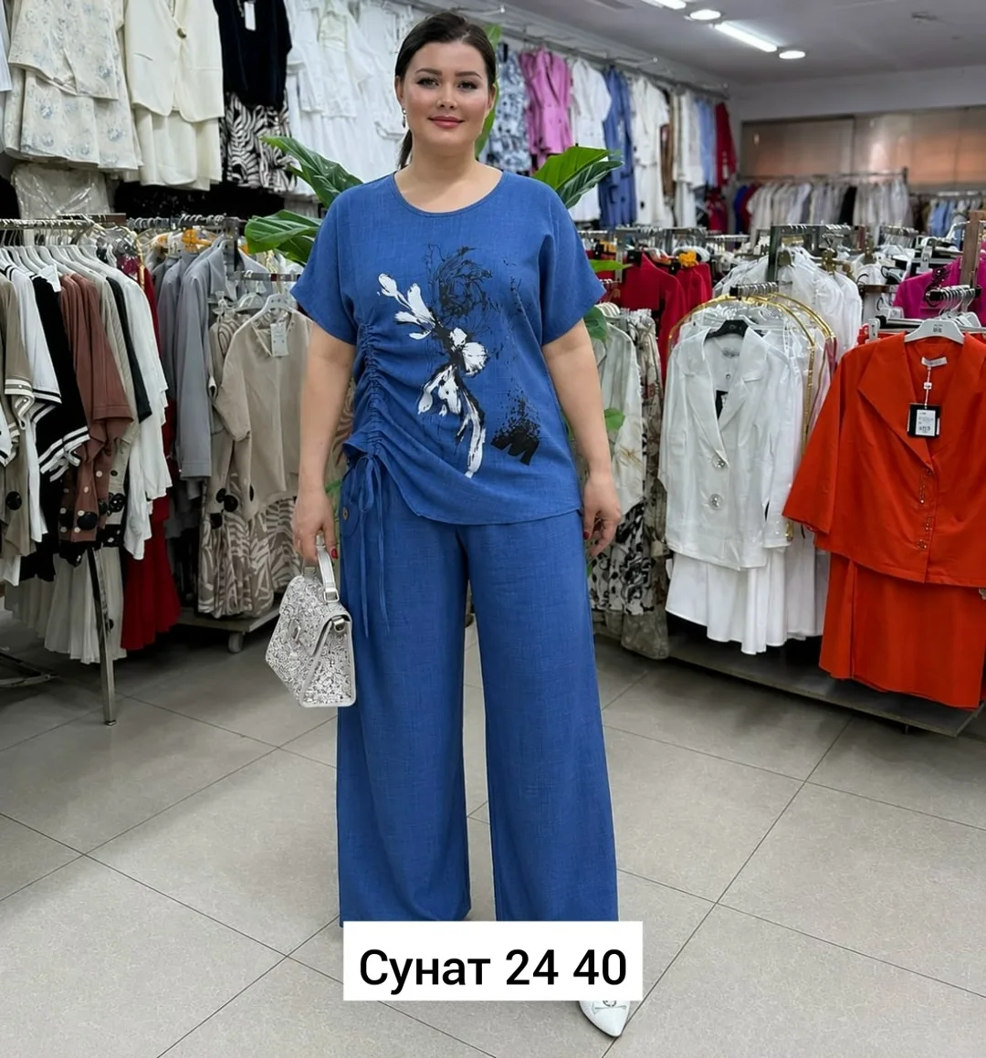 Костюм двойка из льна — фото 1