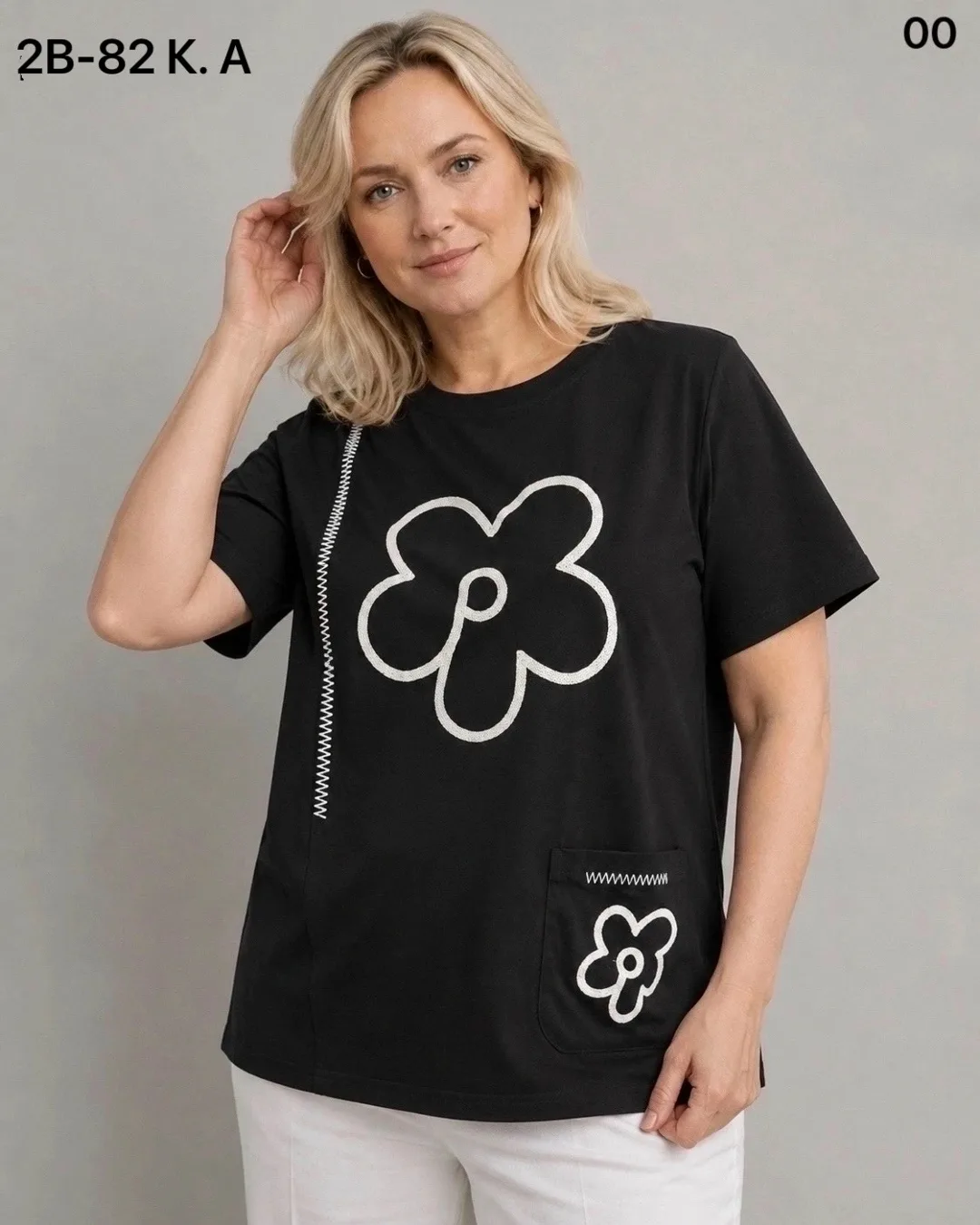 Женская футболка из 95 хлопка и 5 эластана 95 COTTON, 5 ELASTANE — фото 1