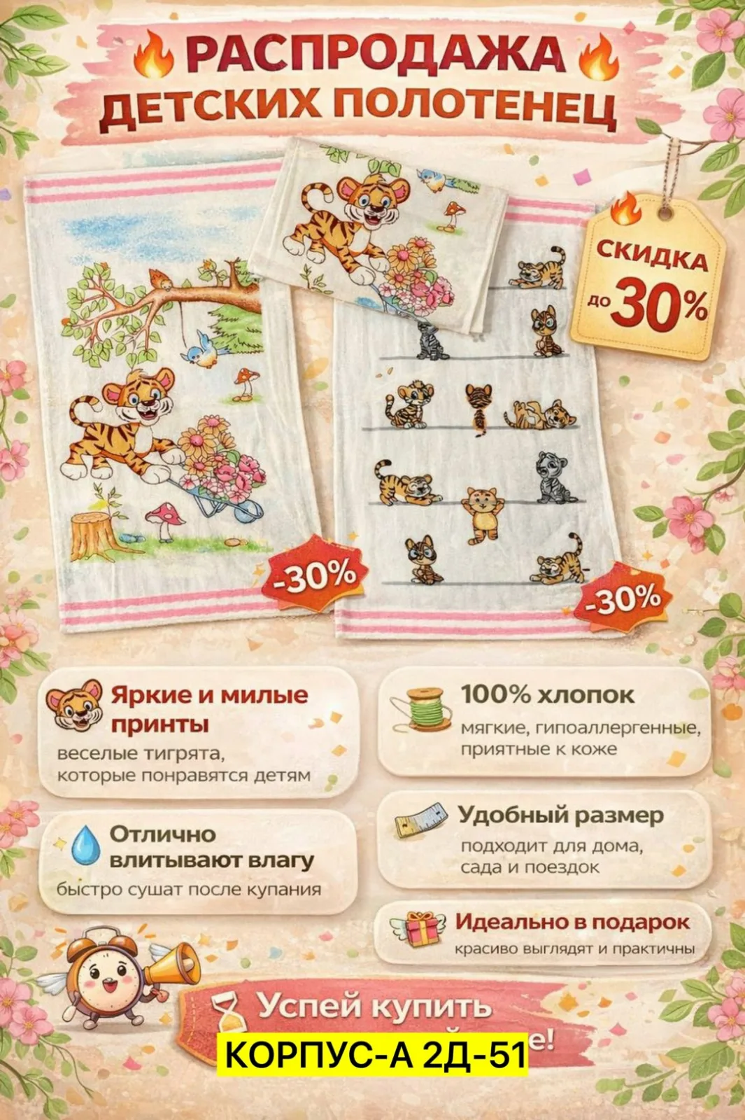 Игрушка Полотенце, хлопок — фото 1