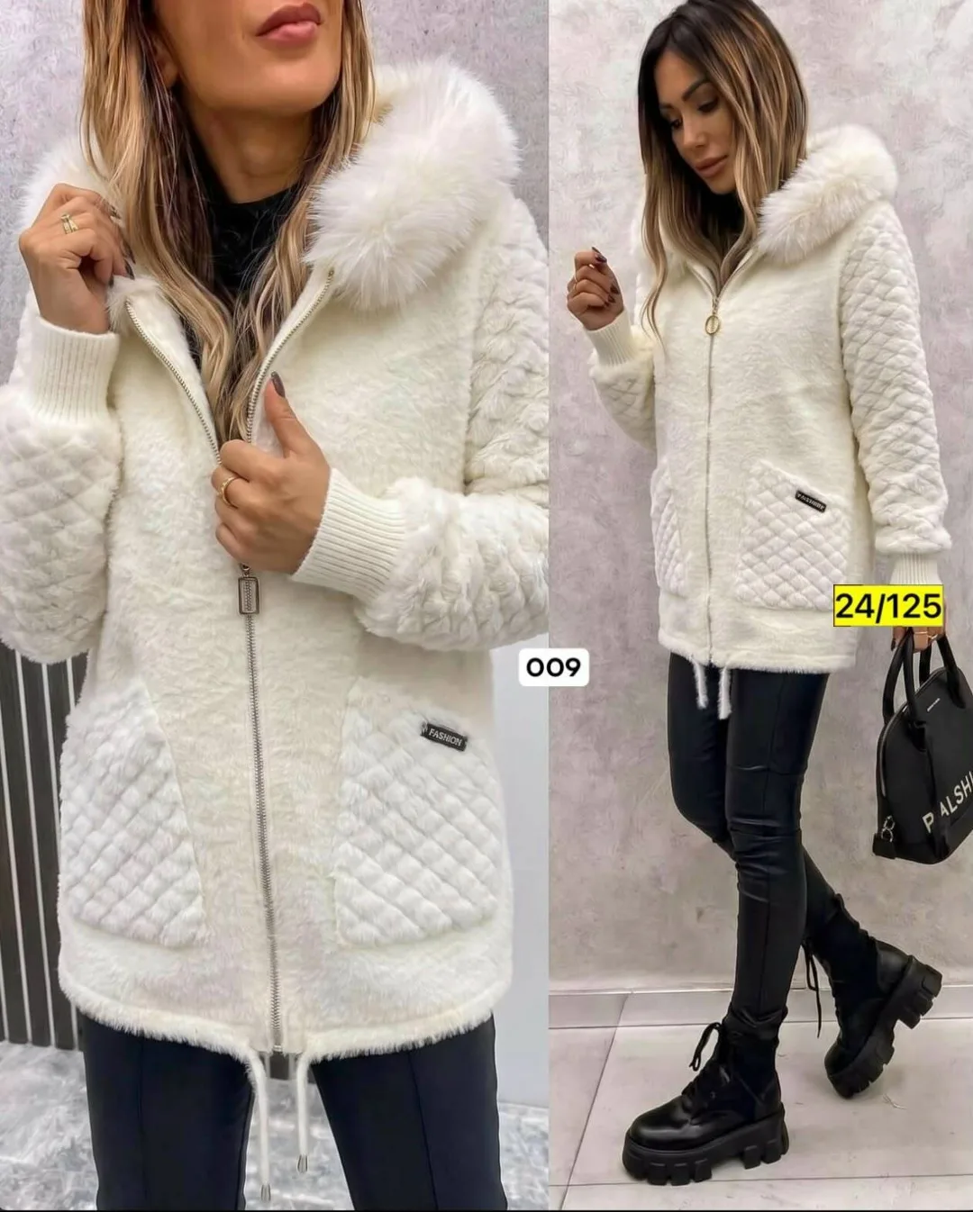 Кардиган с капюшоном из альпака — фото 2