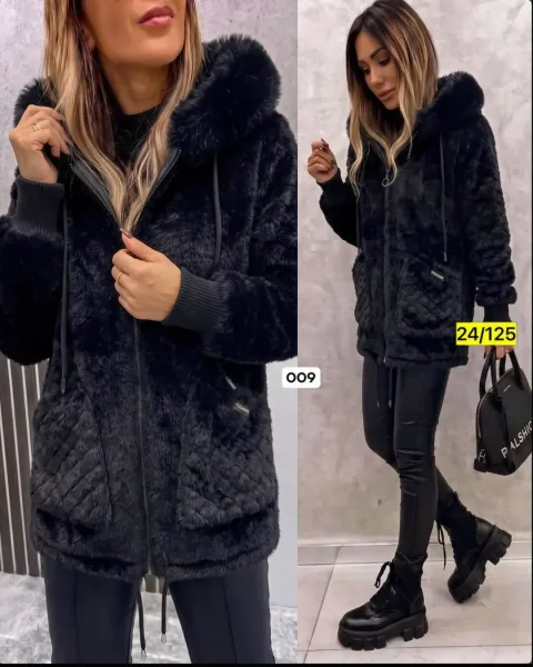Кардиган с капюшоном из альпака — фото 3