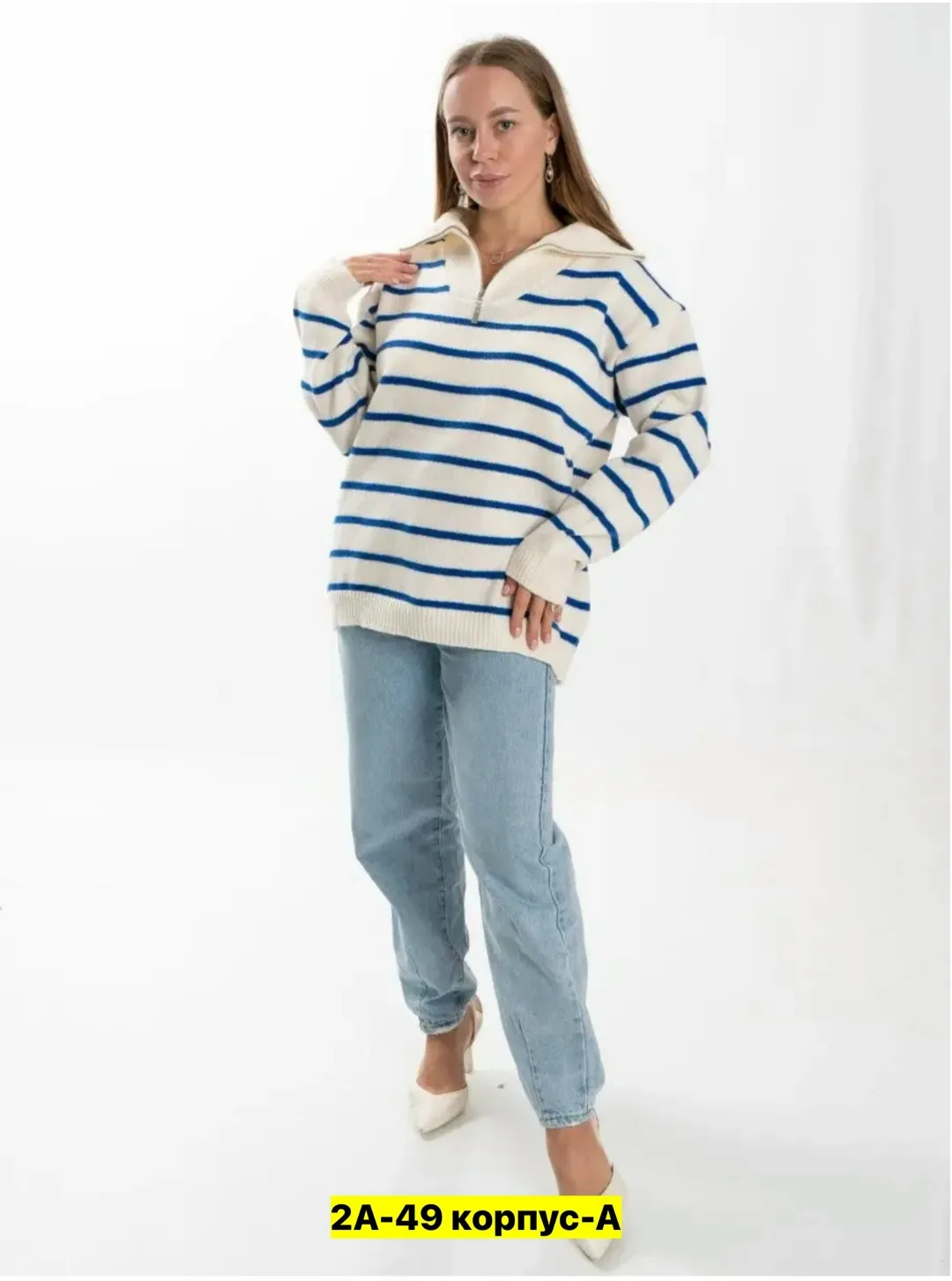 Однотонный свитер из натуральной шерсти — фото 7