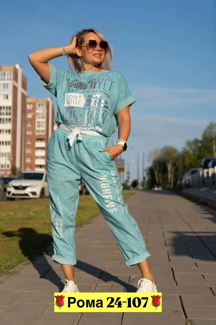 Костюм двойка из материала Санта лён хлопок — фото 2