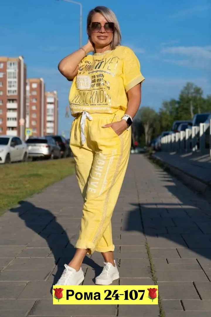Костюм двойка из материала Санта лён хлопок — фото 8