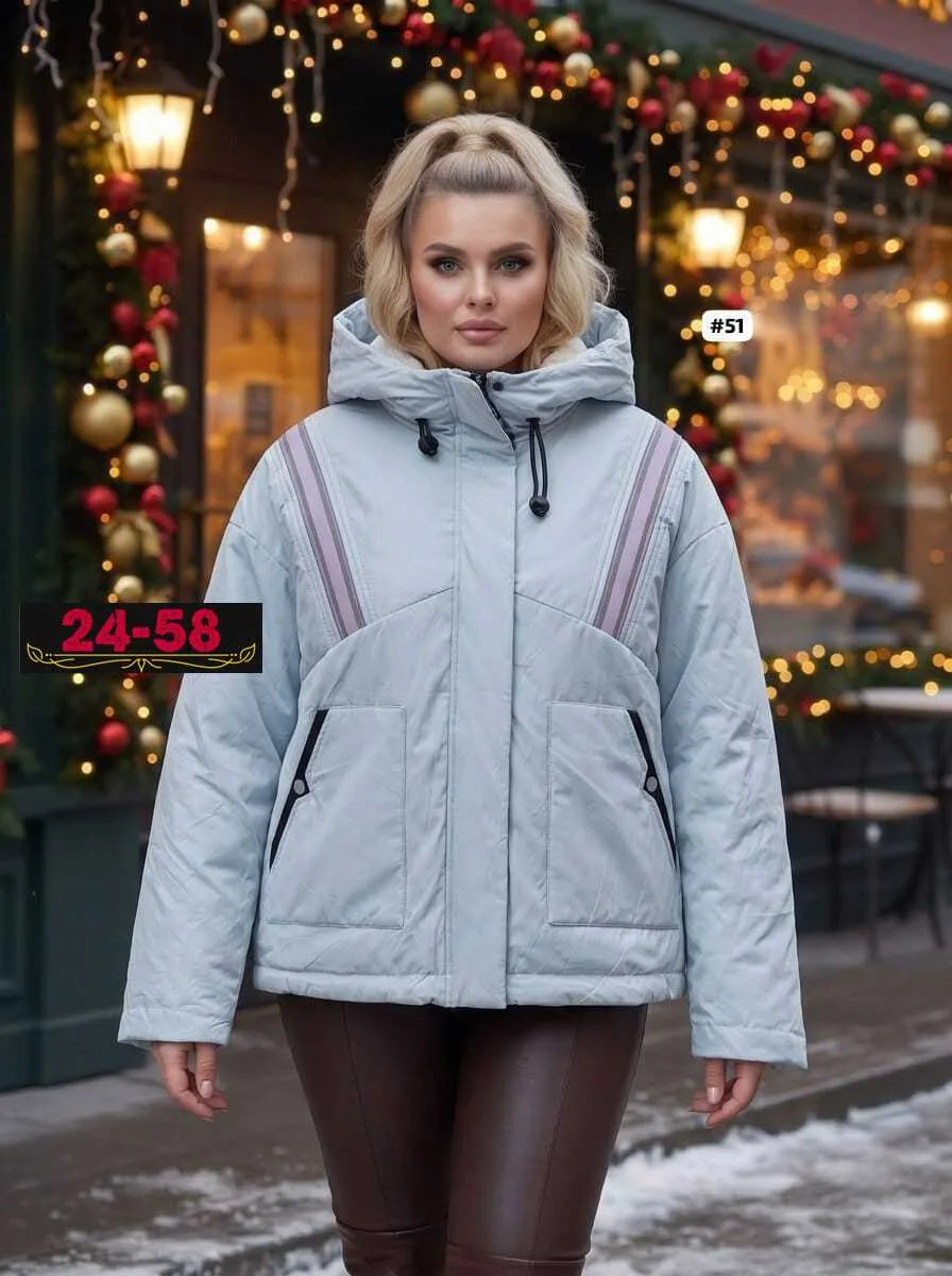 И практичную женскую Двухсторонняя куртка синяя — фото 3