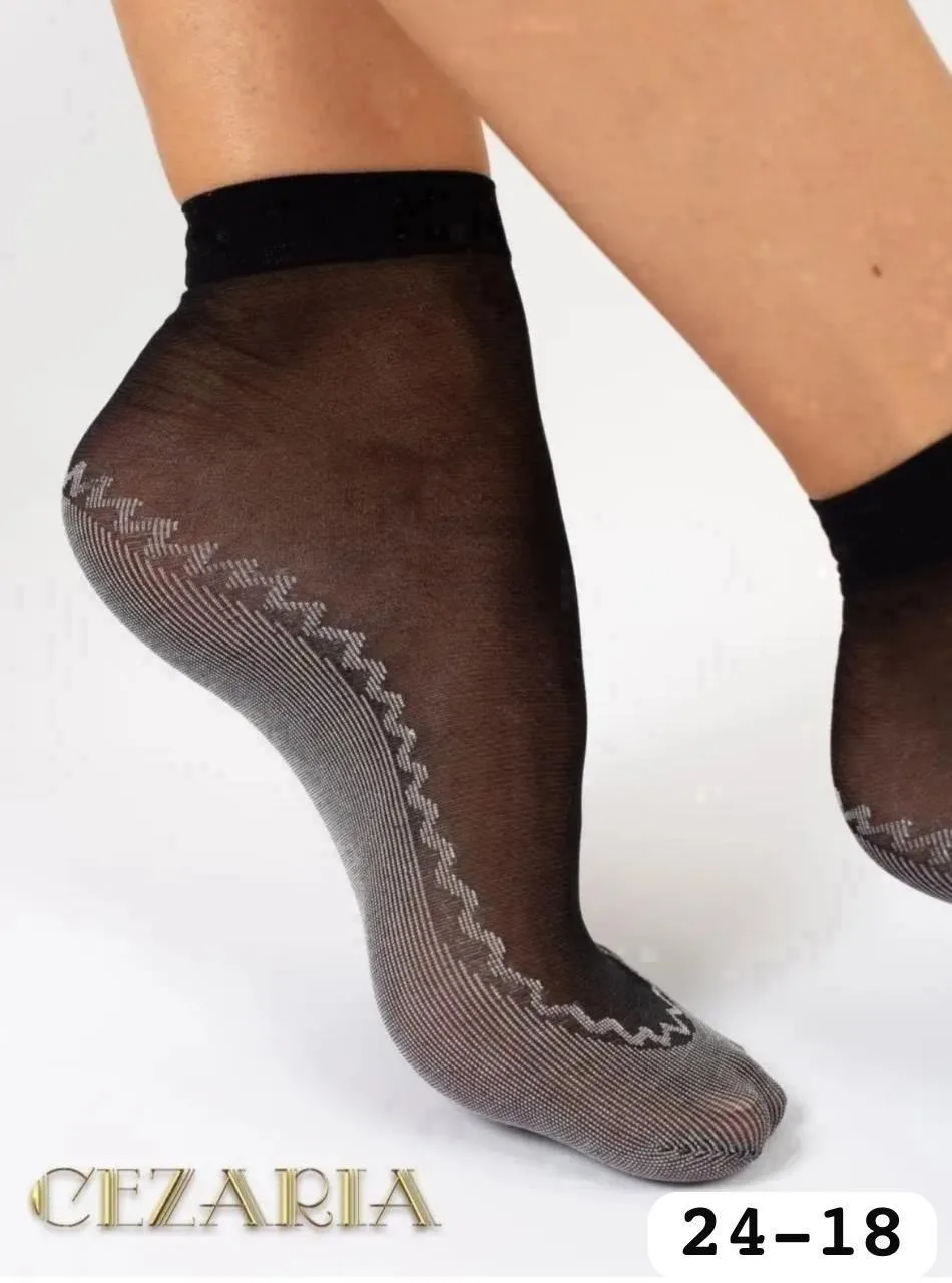 Женские носки сверху капрон снизу хлопок — фото 5