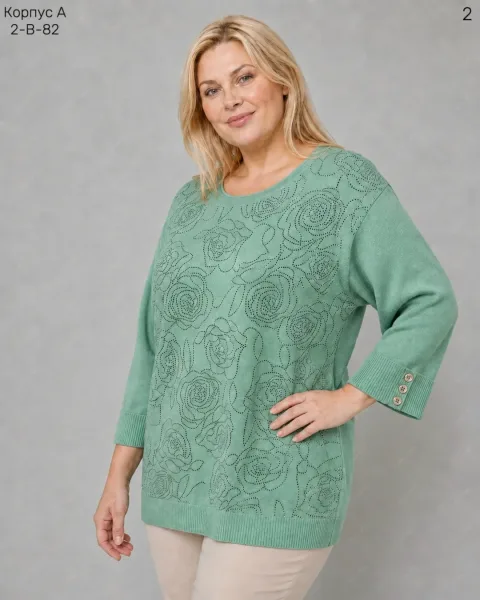 Свитер из 80 хлопка и 20 эластана 80 COTTON, 20 ELASTANE — фото 38