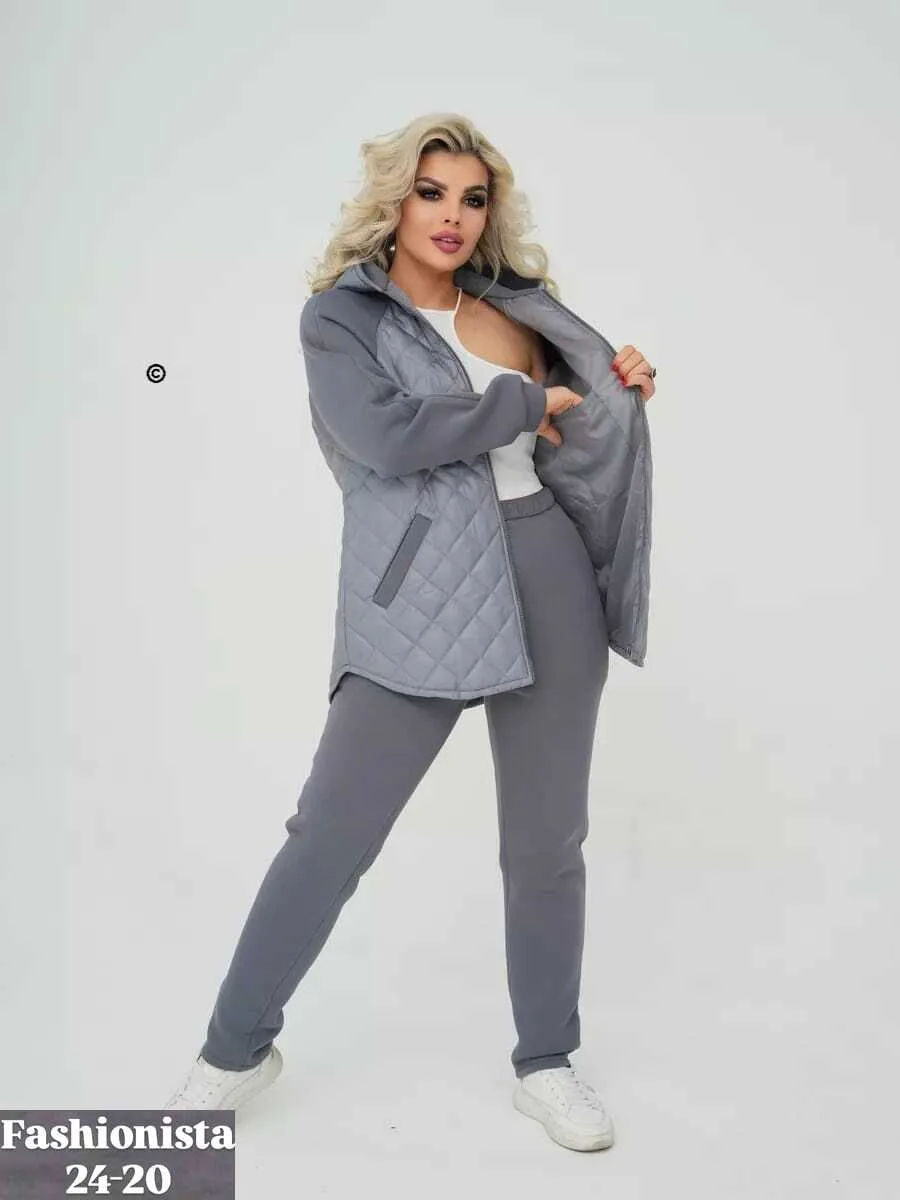 Костюм из синтепона с подкладом, штаны на флисе — идеален — фото 1