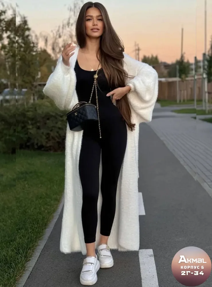 Кардиган Снежное облако из эко-меха Белый — фото 3