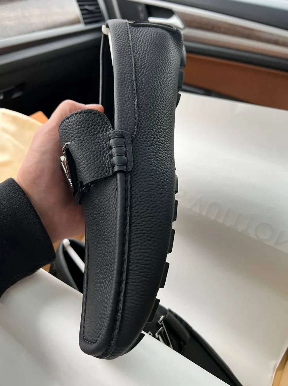 Лоферы Louis Vuitton Monte Carlo из зернистой кожи Taiga — фото 5
