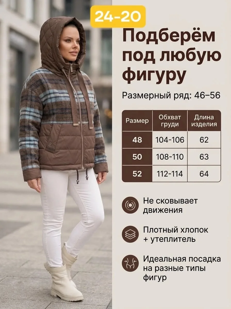 Женская демисезонная куртка из холлофайбера — фото 10