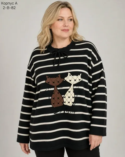 Женский свитер из 95 хлопка и 5 эластана 95 COTTON, 5 ELASTANE — фото 2