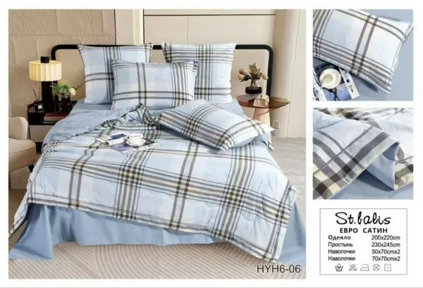 Комплект постельного белья, хлопок Белый — фото 9