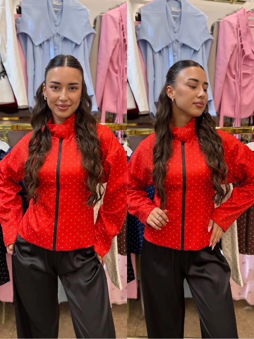 Ветровочки на подкладке в горох — фото 7