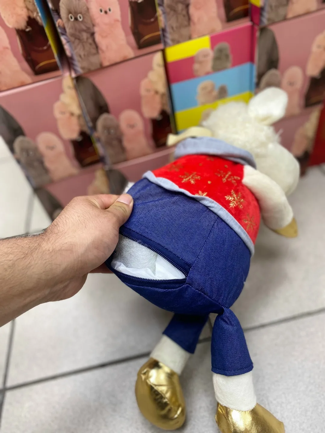 Мягкая игрушка конфетница барашка — фото 3
