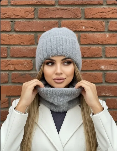 Шапка для женщин, ангора — фото 7