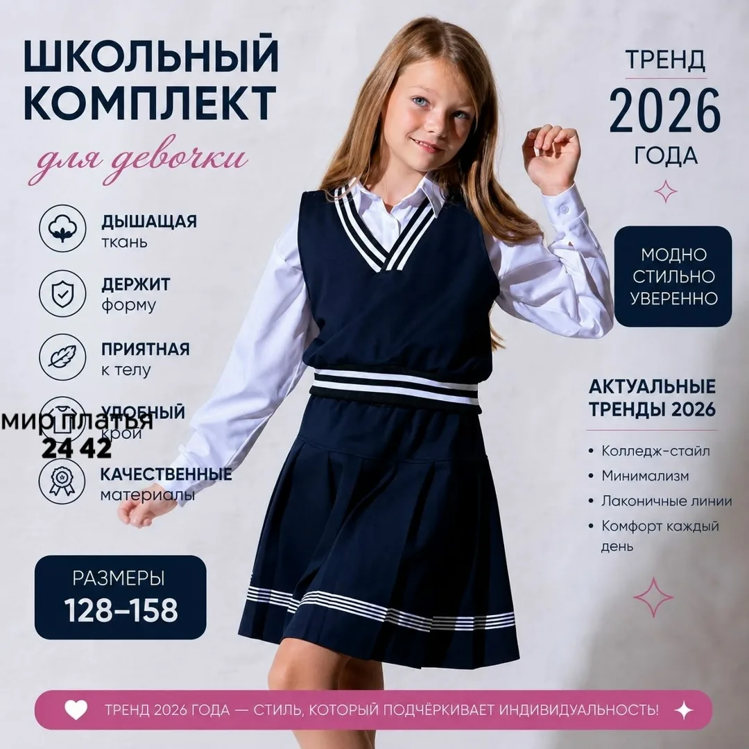 Юбка Получил двойка школьный, барби — фото 1