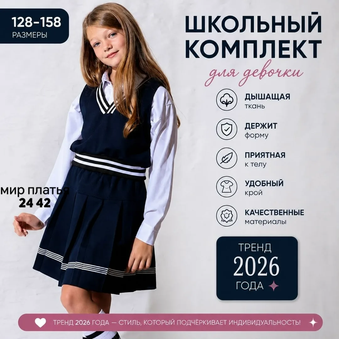 Юбка Получил двойка школьный, барби — фото 3