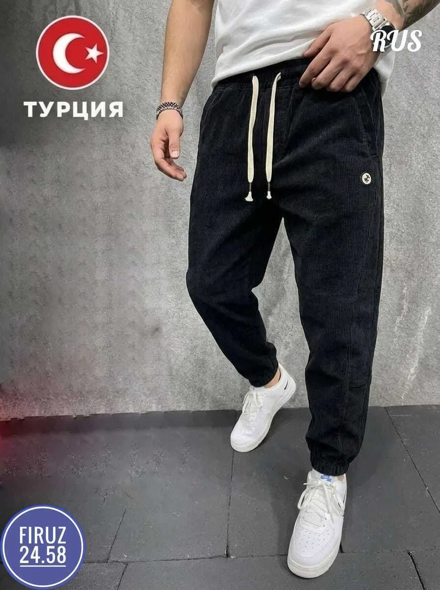 Свободные штаны клеш из мягкого микровельвета — фото 20