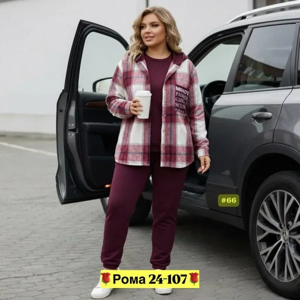 Тройка и топ на флисе и рубашка из кашемира — фото 9