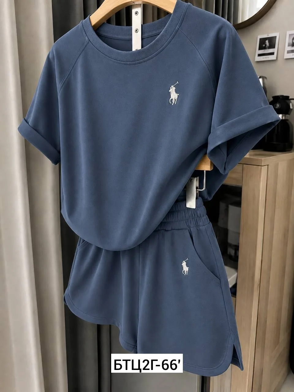 Летний костюм из двухнитки с вышивкой Polo — фото 2