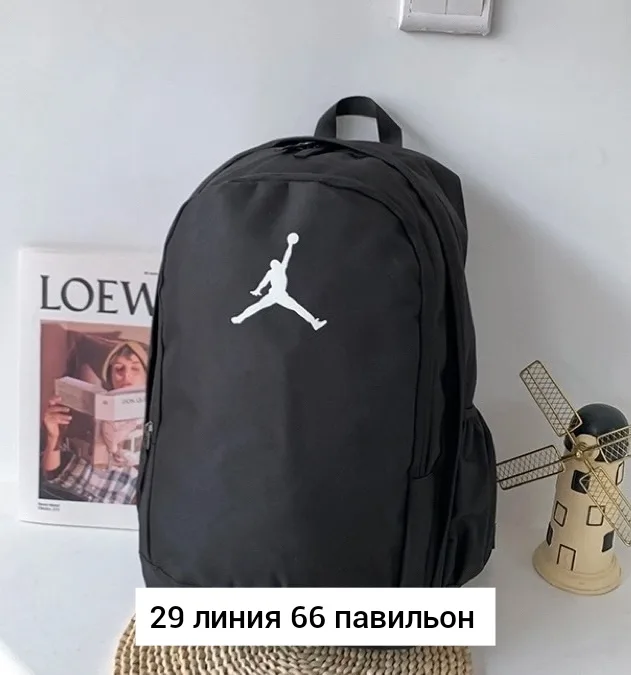 Городской рюкзак из ткани для мужчин и женщин Чёрный — фото 8