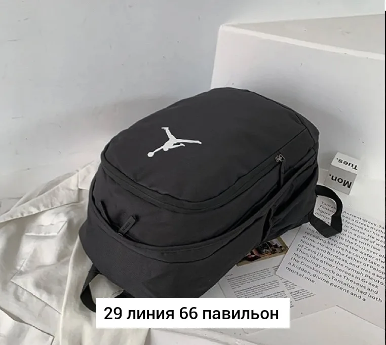Городской рюкзак из ткани для мужчин и женщин Чёрный — фото 9