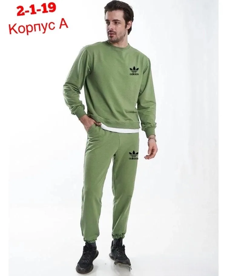 Спортивный костюм из хлопка двух нитка — фото 4