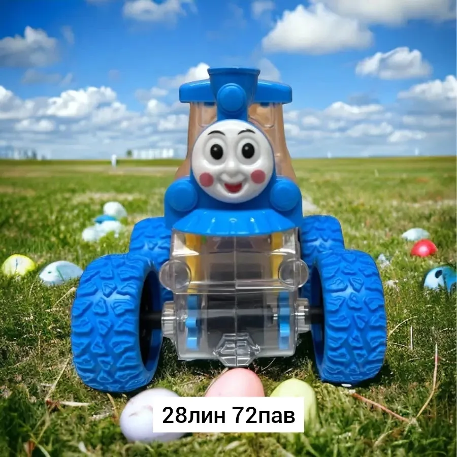 Мини-паровозик Томас из пластика — забавная игрушка для детей — фото 1
