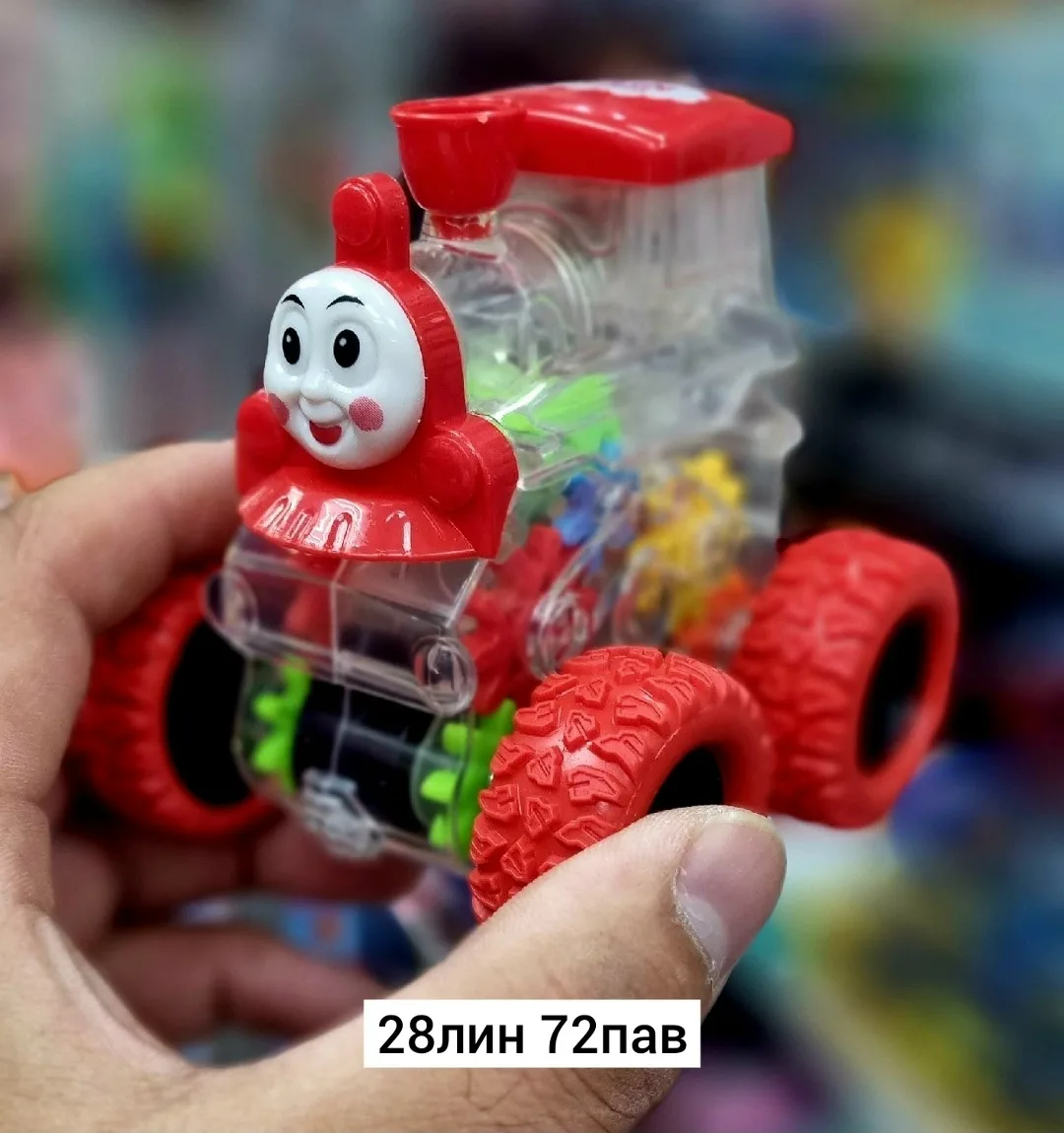 Мини-паровозик Томас из пластика — забавная игрушка для детей — фото 3