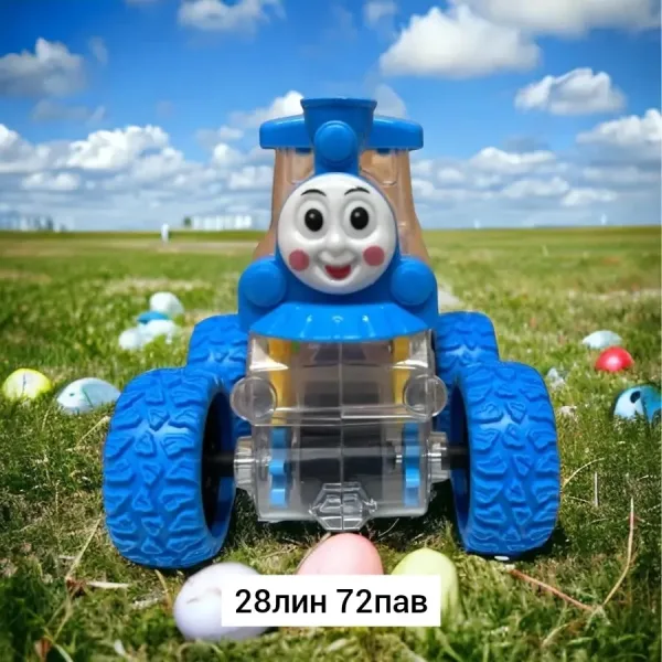 Мини-паровозик Томас из пластика — забавная игрушка для детей — фото 1