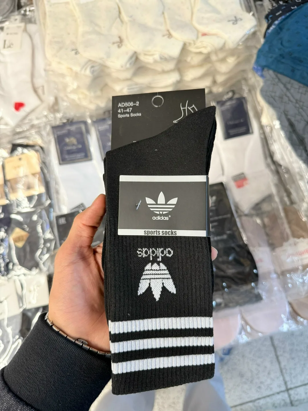 Носки мужские хлопковые Adidas — фото 2