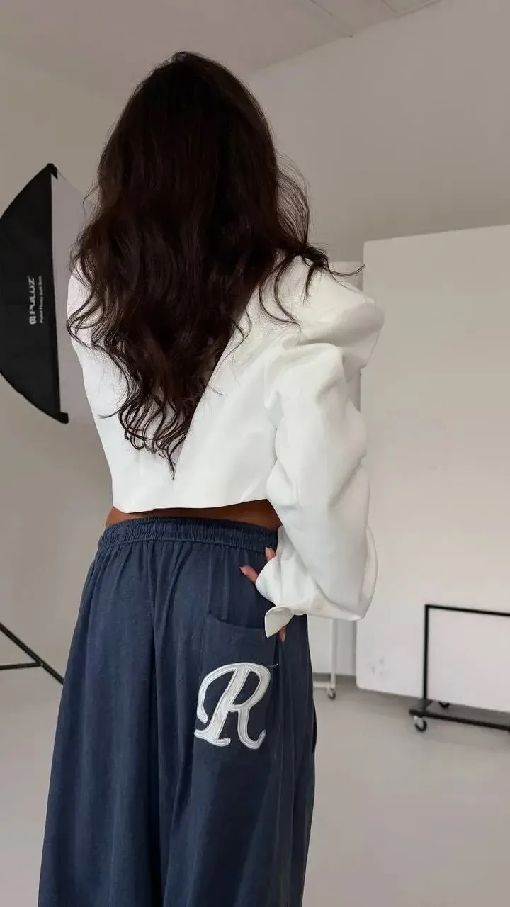 Пиджак Trend Cropped, темно-синий, шоколад, серый, белый, черный — фото 3