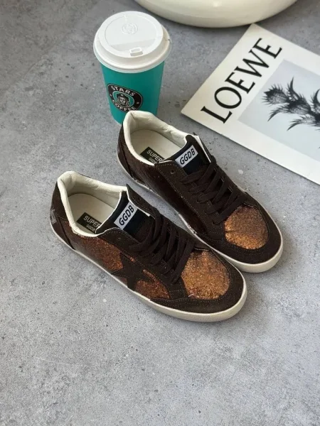 Кеды Кроссы Golden Goose Золотой — фото 4