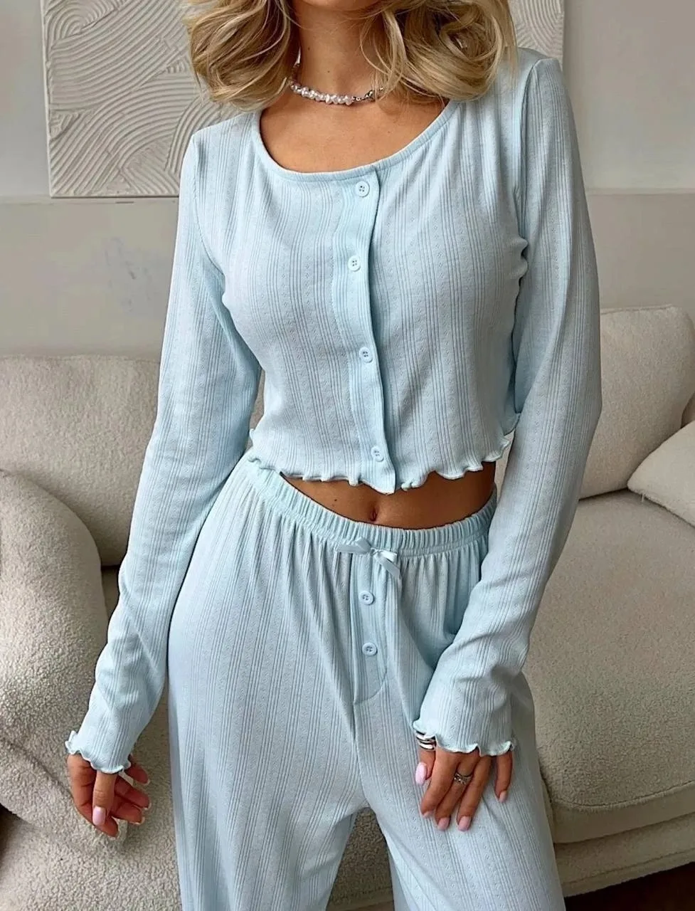 Пижама хлопок рибана — фото 3