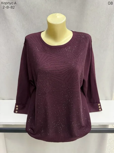 Женский свитер из 80 хлопка и 20 эластана 80 COTTON, 20 ELASTANE — фото 55