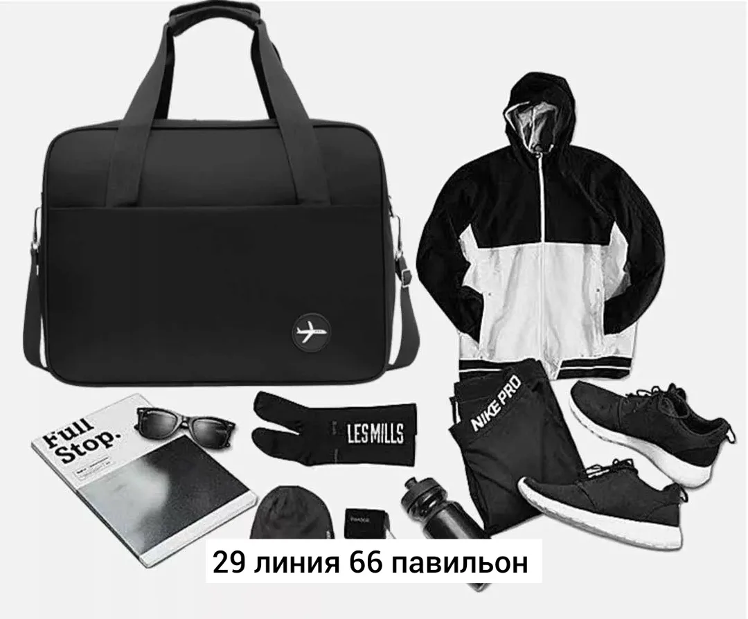 Спортивная сумка из водоотталкивающей ткани с множеством карманов — фото 6