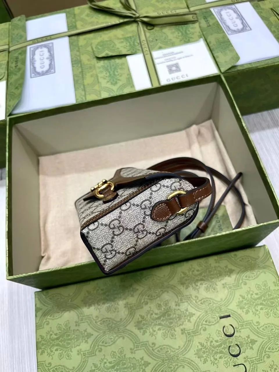 Gucci Horsebit 1955 — мини-сумка из GG Supreme — фото 6