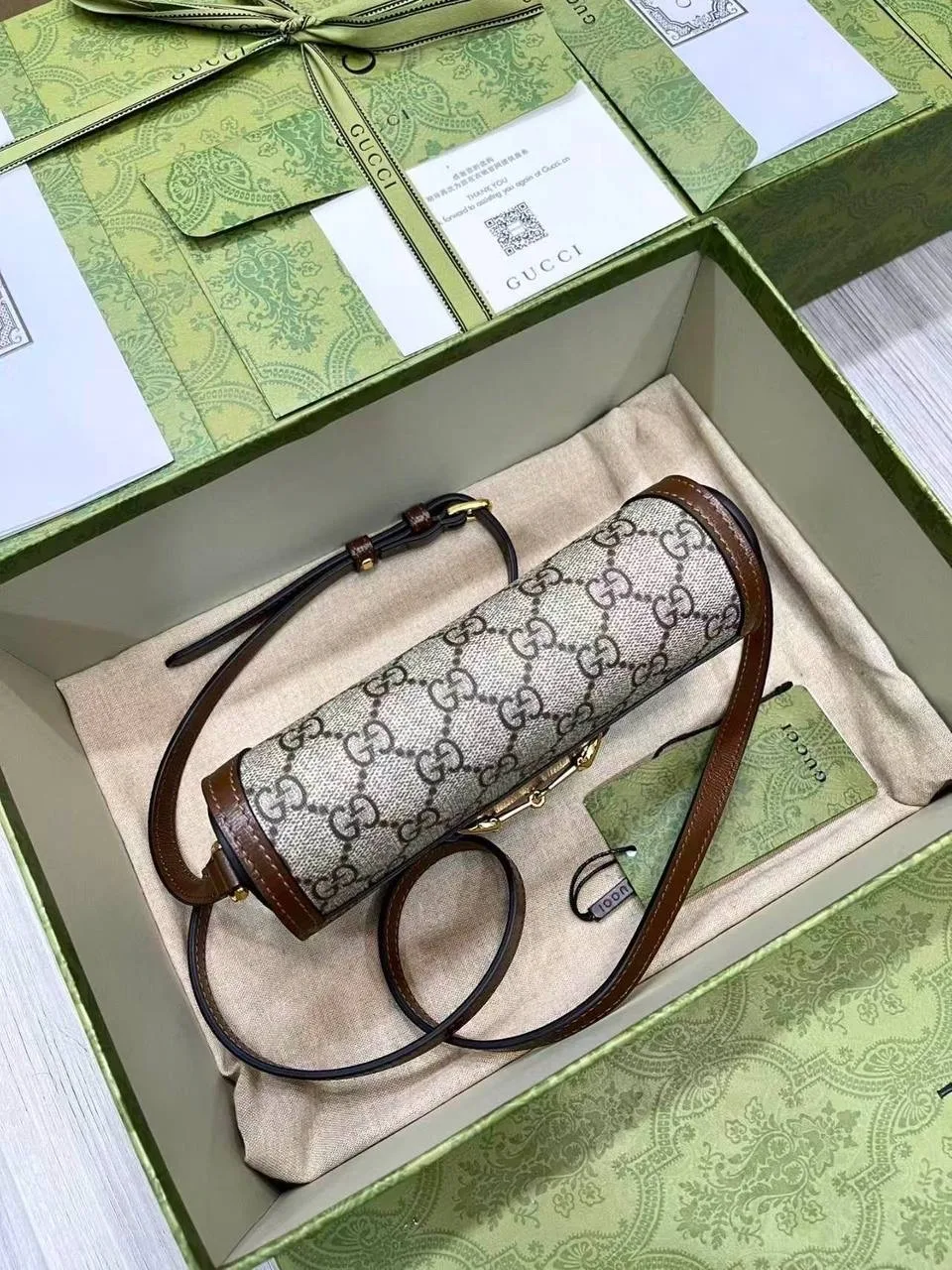 Gucci Horsebit 1955 — мини-сумка из GG Supreme — фото 14