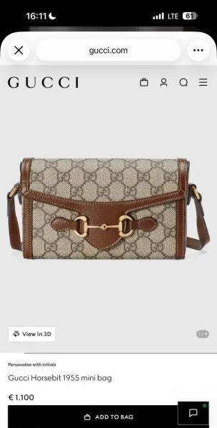Gucci Horsebit 1955 — мини-сумка из GG Supreme — фото 2