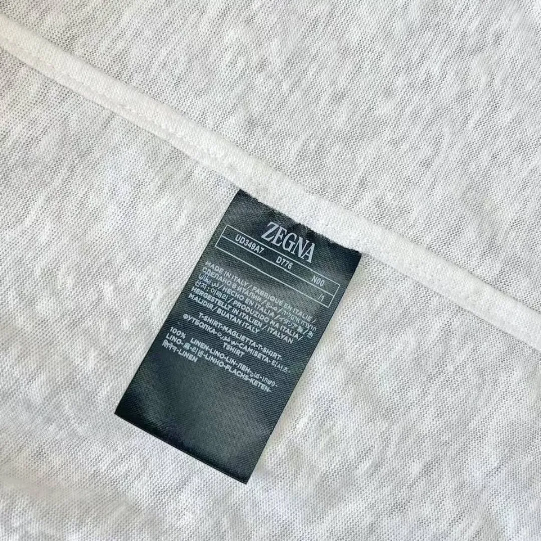 Белая футболка Zegna из натурального льна — лёгкая — фото 10