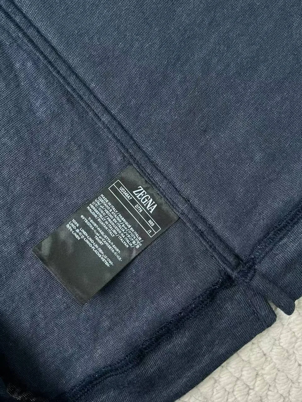 Футболка Zegna из 100 льна с боковыми разрезами — фото 2