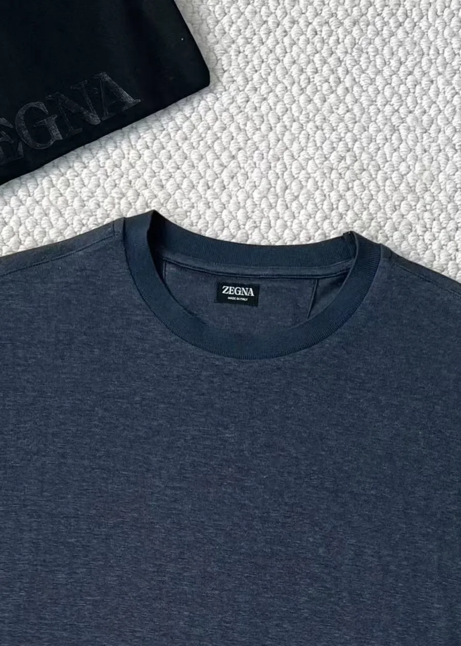 Футболка Zegna из 100 льна с боковыми разрезами — фото 3