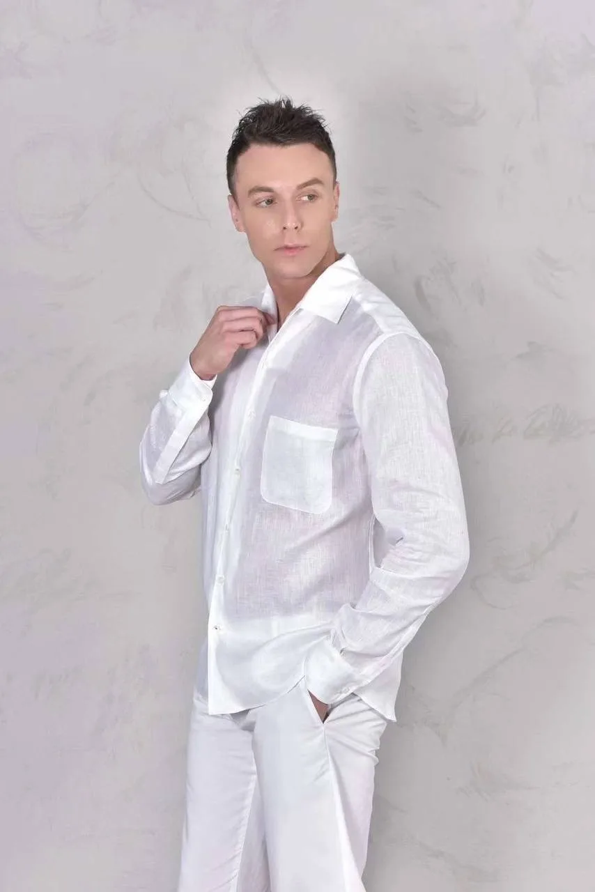 Рубашка Loro Piana из 100 льна — фото 9