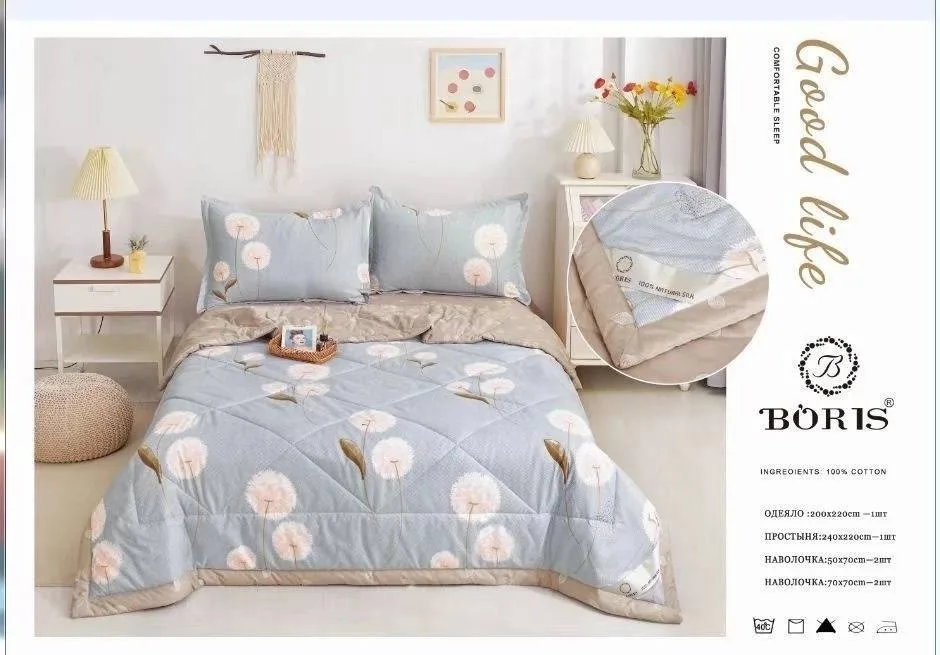 Комплект постельного белья, хлопок Белый — фото 9